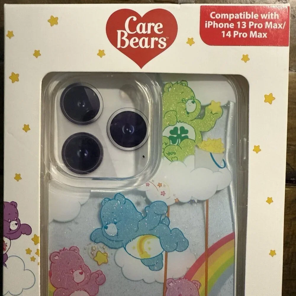 Care Bears Iphone 13/14 Pro Max Glitter Protective Phone Case Skinny Dip…